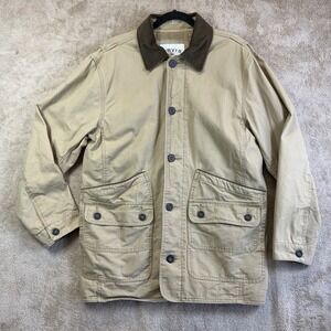 Orvis Barn Jacket Field Chore Coat Mens Medium Quilted Liner Corduroy Collar Vtg